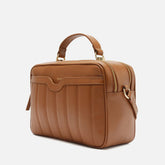 BOLSA TIRACOLO MARROM CARAMEL COURO FRANCINE MÉDIA A 50023 0050 0083 AREZZO